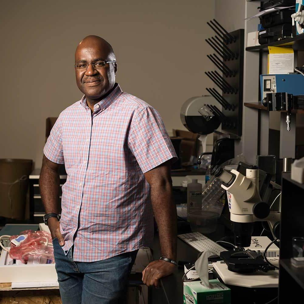 Marvin Doyley in his lab