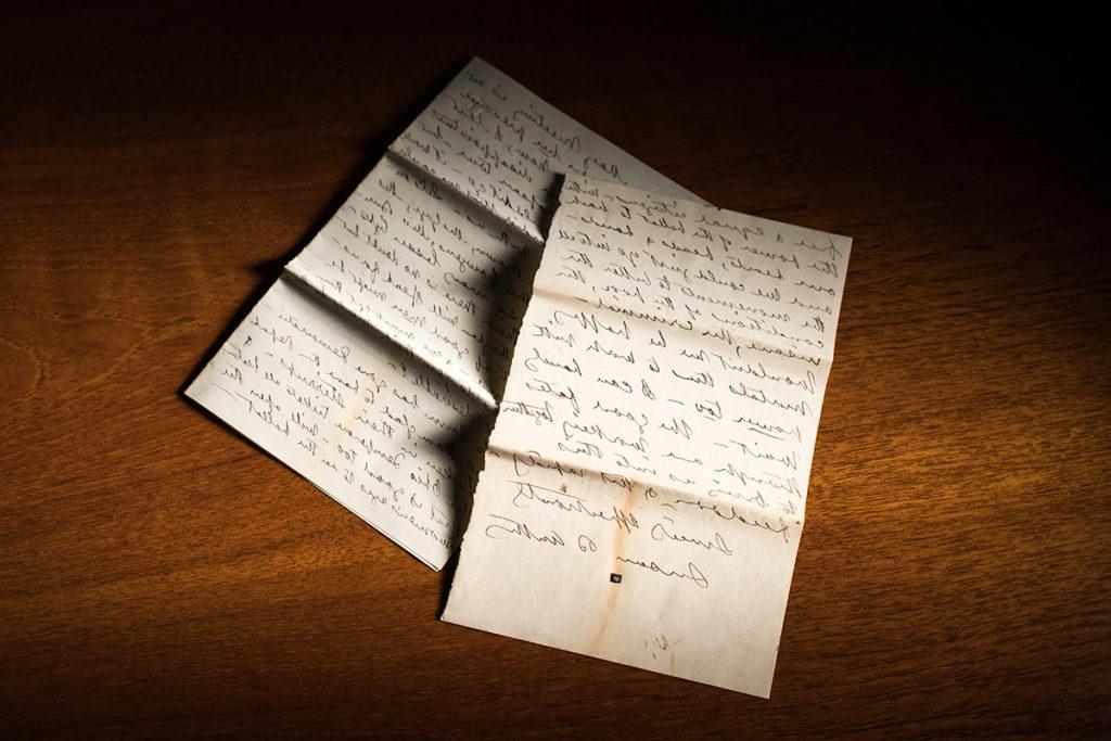 handwritten letter